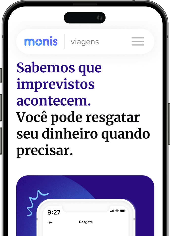 Landing page no mobile